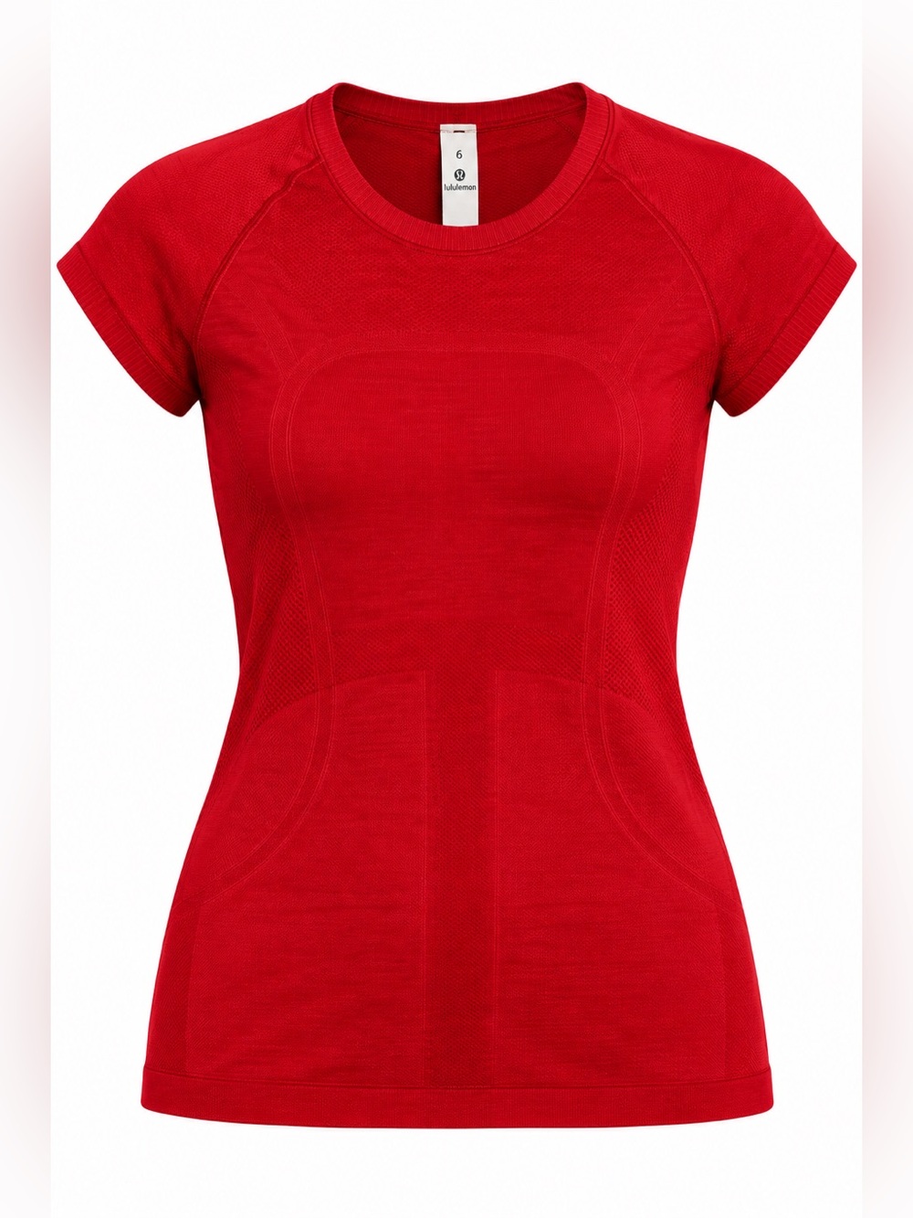 Lululemon Women’s Red Seamless Short Sleeve Athletic Top Size 6